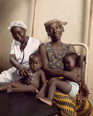 Children at a health center