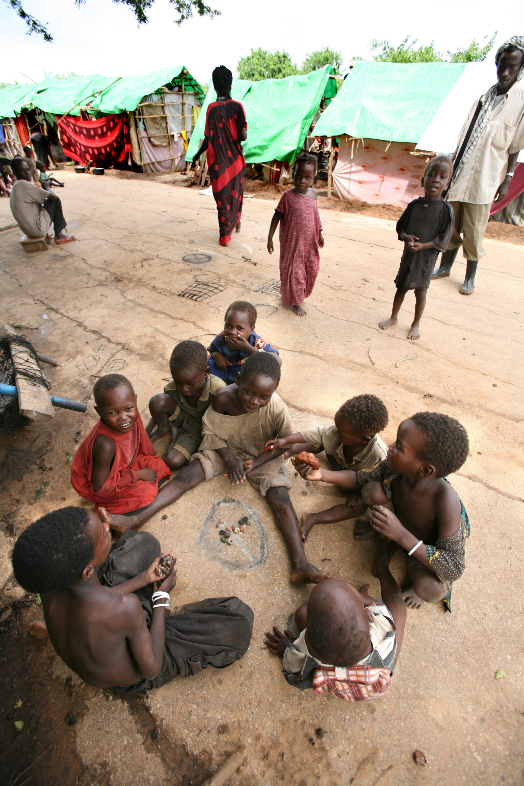 Children playing traditional game